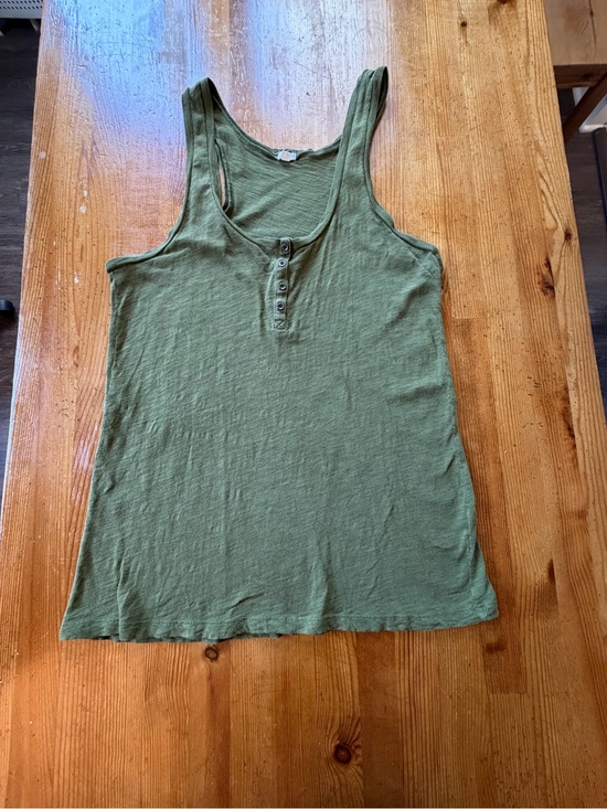 J. Crew Tops - J.Crew Women's Olive Green Henley Tank Top